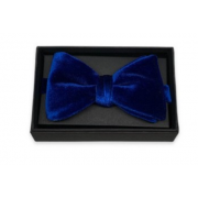Royal Blue Velvet Couture Bow Tie